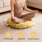 Tiita Outdoor Cushions Square Floor Pillow Thicken Tufted Seat Pad Large Floor Cushion for Yoga Meditation Living Room