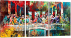Novatique 3 Piece The Last Supper Picture Wall Art Graffiti Canvas Wall Art Modern Religious Graffiti Picture Decor Jesus Poster Home Decor for Living Room Office, 24 ”x 36 ”x 3Pcs
