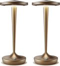 2 Pack Cordless Lamp Rechargeable LED Table Light,48Hrs Battery Operated Restaurant Table Lamp, Dimmable Potable Lamp with IP54 Waterproof for Dining,Outdoor Patio,Camping,Shower(2PBronze)