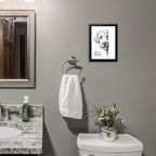 Gongyuanyihao Arts Funny Dog Bathroom Wall Art with Black Frame, Are You Pooping Sign for Farmhouse Restroom Decor, Rustic Humorous Canvas Print Painting Ready to Hang 12"x16"
