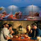 Cordless Table Lamp Rechargeable, Battery Operated 6000mAh Desk Lamp Touch Dimmable Lamp Outdoor Waterproof Portable Wireless Table Light, Small Table Lamp for Restaurant Bar/Outdoor (Gray-2PC)