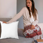 Covers & All Throw Pillow Inserts Only (Pack of 4, White), 65 GSM Non-Woven Fabric with 15D Silicon Fiber Filling, Durable Soft Universal uses for Home Decor Office Indoor Outdoor (Square 28" x 28")