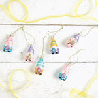 Lillian Vernon Gnome Blown Glass Easter Ornaments - Handcrafted Hanging Tree Decorations, Easter Gnome Holiday & Party Decor, Mini, Assorted, 12-Piece Set