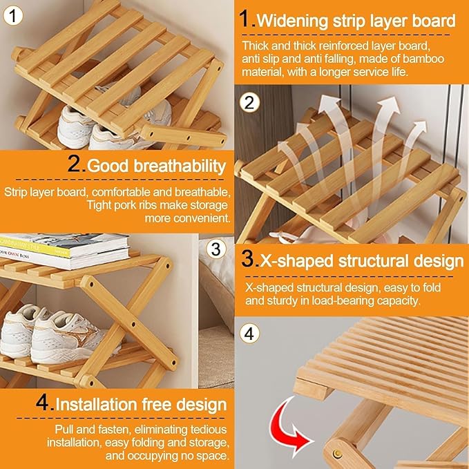 Vertical Shoe Rack Small Narrow Shoe Racks 5-Tiers Folding Shoe Storage Rack No Installation Shoes Organizer Shelf Standing Shoe Rack for Entryway Hallway Corridor Room Corner Storage