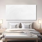 NBAODAN Large Wall Art Modern Canvas Picture Abstract Wall Decor White Line Art for Living Room Neutral Artwork for Office Bedroom 29"x58" Geometric Painting