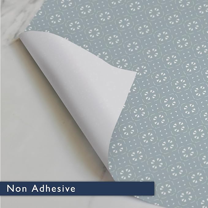 The Master Herbalist Fragrant Scented Drawer Liners in a Geometric Print (Folded) | Natural | Pack of 5 Sheets | Contains Essential Oils | Made in The UK (Dusk Blue | Fresh Linen, Folded)
