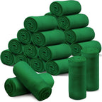 24 Pcs Fleece Blankets Bulk 60 x 50 in, Soft Lightweight Throw Blankets in Bulk Large Cozy Wool Blankets for Wedding, Bed, Couch, Outdoor, Use Gifts & Home, Homeless Men Women (Green)