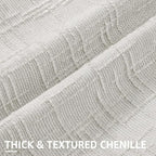 decorUhome Spring Light Grey Chenille Euro Sham Throw Pillow Covers 22x22 Set of 2 Textured Soft Cozy Slubby Couch Pillow Covers Modern Farmhouse Boho Decorative Pillow Cases for Bed Sofa Living Room