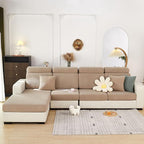 Sofa Covers Couch Covers for Sofa Pet Friendly Couch Cushion Covers Universal Sofa Covers Washable Stretch Slipcovers for Sectional Sofa (Texture Light Coffee,Chaise Cover)