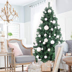 White 1.6" Small Christmas Balls Christmas Tree Decoration Ornaments Shatterproof Hanging Balls for Birthday Halloween Holiday Wedding Decorations Set of 36pcs