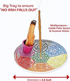 Chakra Palo Santo Holder Burner - Handcrafted Metal Incense Holder | Perfect Spiritual or Meditation Gift (4.5 inch)