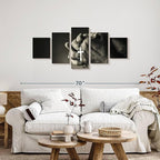 Elephant Stock Christian Prayer Canvas - 5 Panel Pictures Decor - Digital Design Canvas Print - Christian Wall Decor - 55" X 24"