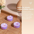 Unscented Tea Lights Candles for Easter, 5 Hours Purple Pearled Tea Lights Candle Bulk for Spring,Smokeless Mini Tealight Votive Candles for Wedding,Valentine's Day,Baby Shower,Christmas, 12pcs