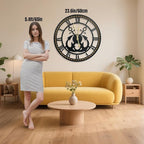 24 Inch Wall Clock, Anchor Wall Clock, Silent Non Ticking, Battery Operated Large Decor Clocks for Living Room Decor, Kitchen, Office (Nautical Style)