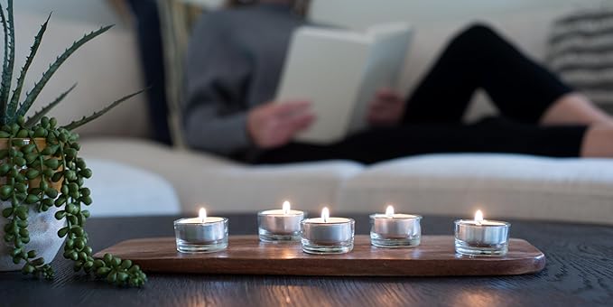GoodLight Paraffin-Free Votive Candles, Vegan Palm Wax, Clean-Burning and All-Natural Votive White Candles | 15-Hour Burn Time (32 Unscented Votive Candles)
