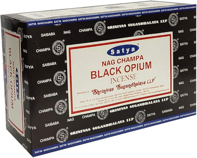 Black Opium Incense Sticks and Incense Stick Holder Bundle Insence Insense Satya Incense