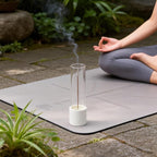 CEREMONY Incense Holder, Ceramic Incense Holder for Sticks with Glass Ash Catcher, Anti-ash Incense Burner with 20 Incense Sticks and a Ash Brush for Meditation Yoga Spa Room Decor