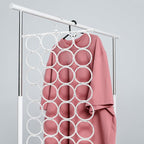 Super Z Outlet Foldable 28 Ring Hole Slots Space Saving Clothing Closet Hanger Scarf, Ties, Belts, Socks Organizer for Home Bedroom, Bathroom, Living Room (White) (Pack of 2)