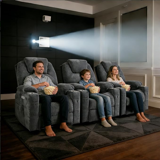 Electric Lift Recliner Chair, Overstuffed Zero-Gravity Recliner with Assisted Standing, Extra Wide Sofa with 8-Point Vibration Massage & Lumbar Heating, Medium-Soft, Blue