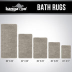 KANGAROO Bathroom Rugs, Chenille Soft Absorbent Bath Rug, Shaggy Shower Mat, Quick Dry Machine Wash Bathmat, Plush Carpet Mats for Tub, Bathtub and Room Home Decor Accessories, 24x17, Beige