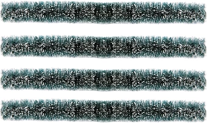 Suitable for All Your Christmas DIY, The Village Series Flexible Sisal Hedge, Can Be Shaped to Suit Your Landscape, 12 inches Long?One Pack of Four