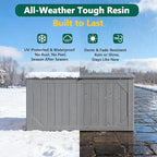 Outdoor Storage Box, 100 Gallon Deck Box Outdoor Storage Bench Outside Waterproof Resin Storage Bench, Lockable Patio Cushions, Garden Tools Storage For Furniture, UV Resistant(Gray)