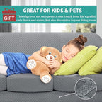 YEMYHOM Latest Checkered 4 Pieces Couch Covers for 3 Cushion Couch Extra Large High Stretch Thickened Sofa Cover for Dogs Pets Furniture Protector Sofa Slipcovers (Light Gray), 91"-110"(3 Cushions)