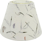 Aspen Creative 32688 Transitional Empire Shape Spider Construction Lamp Shade, Off White with Leaves and Petals in Paper, 7" Top x 13" Bottom x 9-1/2" Slant Height
