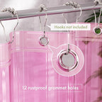 AmazerBath 72x78 Long Shower Curtain Liner, Clear Pink Plastic Shower Curtain Liner, Waterproof PEVA Shower Liner, Cute Lightweight Shower Curtains for Bathroom with 3 Magnets & 12 Rustproof Grommets