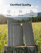 Marsail Farmhouse 6 Drawer Dresser, Wood Chest of Drawers with Natural Texture, Smooth Gliding Drawers, Versatile Storage Organizer Cabinet for Bedroom & Living Room, Grey