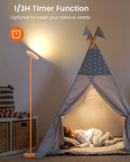 UFO Floor Lamp 71in, Upgraded 42W 3700LM LED Torchiere Floor Lamps for Living Room, Modern Tall Bright Standing Light with Remote, Dimmable Sky Light,1/2/3H Timer for Bedroom,Office(Orange)