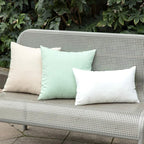 MIULEE Pack of 2 Decorative Outdoor Solid Waterproof Throw Pillow Covers Faux Linen Garden Farmhouse Cushion Cases for Patio Tent Balcony Couch Sofa 18x18 Inch Beige