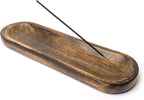 Bless-International Traditional-Handmade-Tray-Burner Wooden-Trat-Incense-Stick-Holder Ash-Catcher-Stand for-Aromatherapy-Meditation-Yoga (11x4x1.22 Inches)