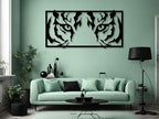 Vailla Tiger Eyes Wood Wall Art Decor Wooden Tiger Head Wall Hanging Sculpture Wooden Animal Modern Wall Home Decoration Nature 3D Textured Sculptures for Living Room Bedroom Office Dinnig Room