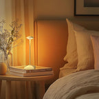 3 Pack 8.26in Gold Small Cordless Table Lamps Rechargeable, Battery Operated Mini Lamp, Small Lamp Touch Portable Table Lights, LED Night Light for Bedside/Dining/Bar/Outdoor (Gold-B)