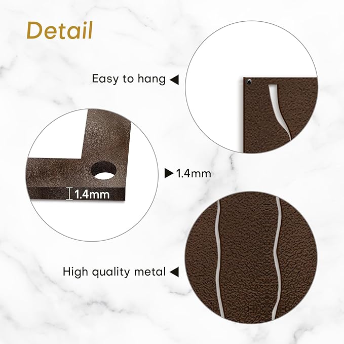 SIGNLEADER Metal Wall Art Decor Zebra Stripe Minimalist Modern Abstract Wall Sculpture Hangings Home Decoration for Living Room, Bedroom, Bathroom, Kitchen, Outdoor - 36" Bronze