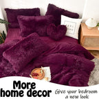MorroMorn Fluffy Heart Throw Pillows, Shaggy Decorative Pillow for Sofa Couch Bed, Cute Room Decor Decorations for Women Girls Kids (Maroon)