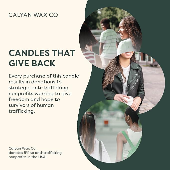 Calyan Wax Co. Evergreen & Eucalyptus 3 Wick Scented Candle - 43 Hour Burn - Luxury 3 Wick Soy Candles - Non Toxic Soy Wax Candles - Long Lasting Large Glass Jar Candle for Home - 14.9oz