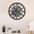 16 Inch Wall Clock, Gear Clock, Silent Non Ticking, Battery Operated Large Wall Clocks for Living Room Decor, Kitchen, Office (Vintage Industrial Steampunk)