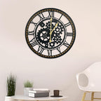 16 Inch Wall Clock, Gear Clock, Silent Non Ticking, Battery Operated Large Wall Clocks for Living Room Decor, Kitchen, Office (Vintage Industrial Steampunk)