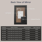 ISKM Framed LED Mirror for Bathroom 36"x24", Dimmable LED Bathroom Mirror with Lights, Anti-Fog, Front and Backlit Lighted Mirror 3-Colors, Shatterproof, Memory Function