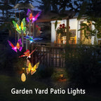 Wind Chimes,Purtuemy Solar Butterfly Lights for Outside Garden Yard Outdoor Decor, Mothers Birthday Gifts for Women Mom Grandma