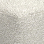 SIMPLIHOME Chantal Square Pouf - 18 inch Wide Upholstered Boucle Fabric Ottoman in Ivory, Contemporary Footstool, Coffee Table or Extra Seating for Living Room or Bedroom, Assembled