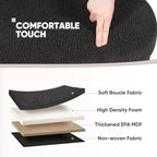 B FSOBEIIALEO Ottoman with Storage for Living Room, Sherpa Folding Storage Ottoman Foot Rest, 30 Inches Collapsible Bedroom Bench Dark Grey