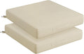 Codi Replacement Couch Cushions 2 Sets, Upholstery Foam with Covers for Sofa Chair Cushion Outdoor Seat - 24 × 24 × 4 Inch, High Density Foam,Beige