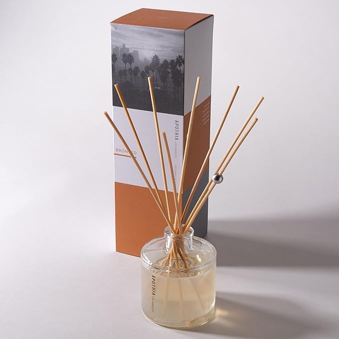 APOTHIA - Bronzed Mini Aromatic Diffuser | Orange Blossom & Jasmine | Premium Essential Oils | Up to 6 Months | 2 oz | 55 ml | Small Batches for Luxury Quality in Elegant Glass Bottle