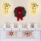 Rustic Wall Sconces Mason Jar Sconces Handmade Wall Art Hanging Design with Remote Control LED Fairy Lights and White Peony, Christmas Decor Gifts Farmhouse Home Decor Living Room Lights Set of Two