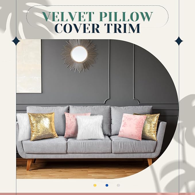 Pack of 6 Decorative Velvet Throw Pillow Covers Solid Square Soft Pillowcase Set Cushion Cases for Sofa Couch Bed Car Christmas Fall Home Decor 18 x 18 inch(Pink Gold White)