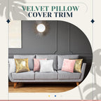 Pack of 6 Decorative Velvet Throw Pillow Covers Solid Square Soft Pillowcase Set Cushion Cases for Sofa Couch Bed Car Christmas Fall Home Decor 18 x 18 inch(Pink Gold White)