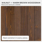Homeforia Classic Walnut 24 inch Floating Shelf, High End Solid Real Wood Small 24inch Floating Shelves for Wall Mounted, 24in Floating Shelves, Heavy Duty Bracket, 24 X 6.5 X 1.75 inches, Set of 4